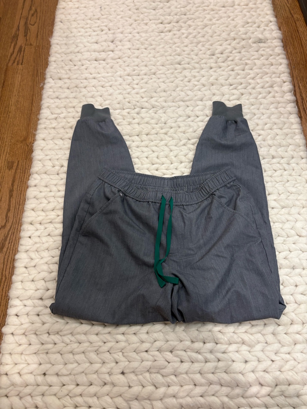 FIGS Gray Drawstring Jogger Pants